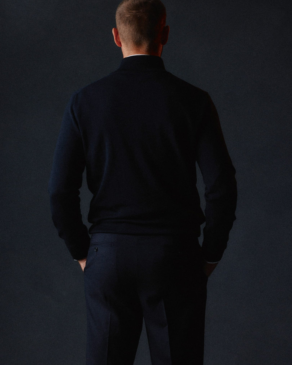 Le Merino Quarter-zip | Navy