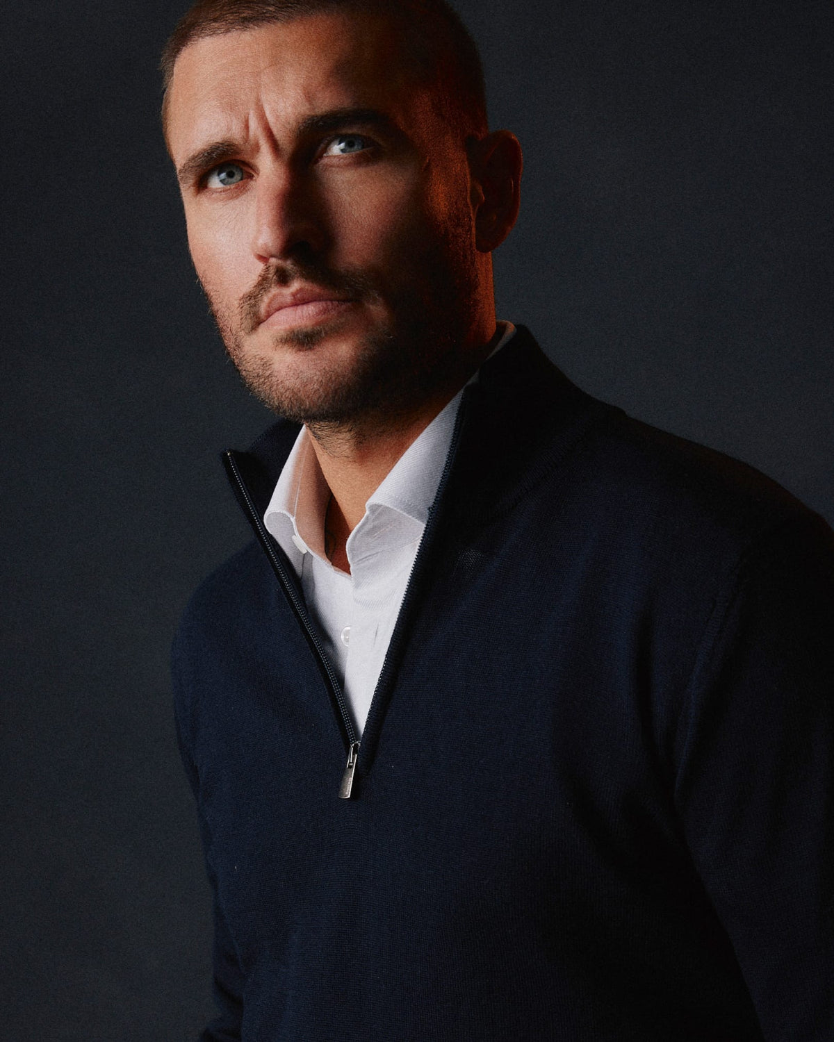 Le Merino Quarter-zip | Navy