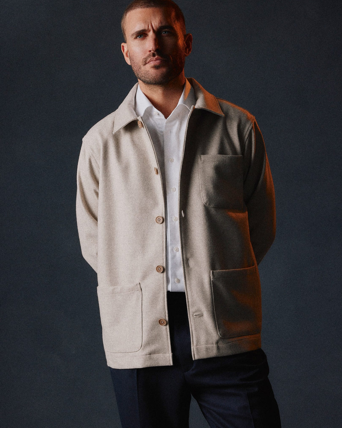 The Wool Overshirt | Zand