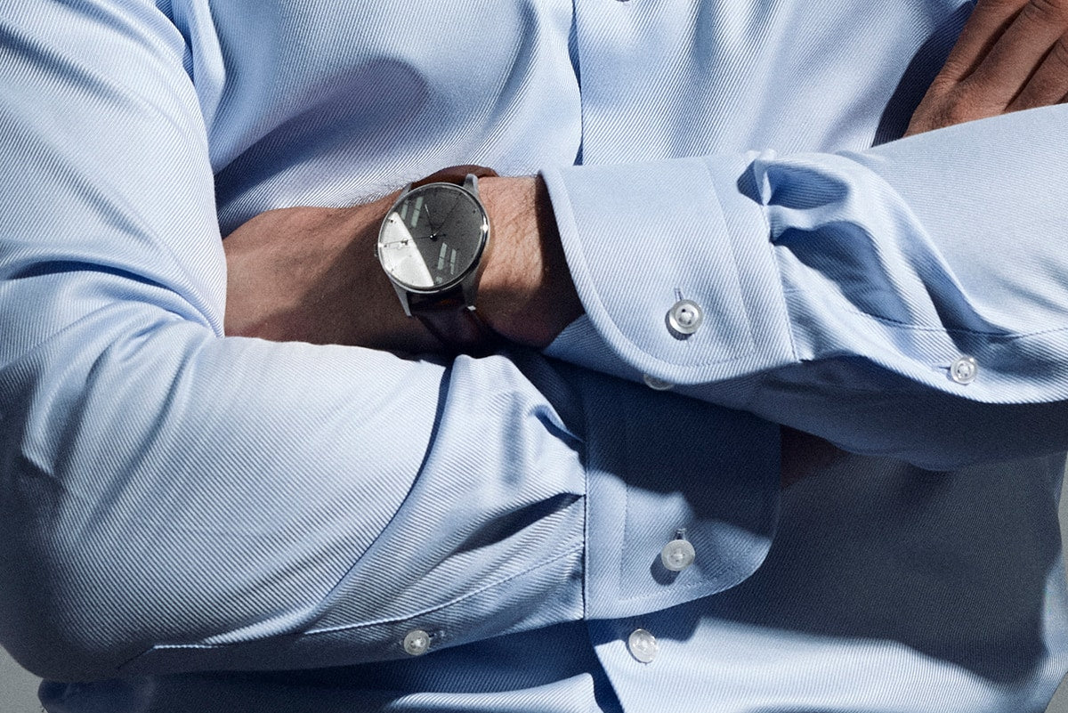 The CEO Light blue close up
